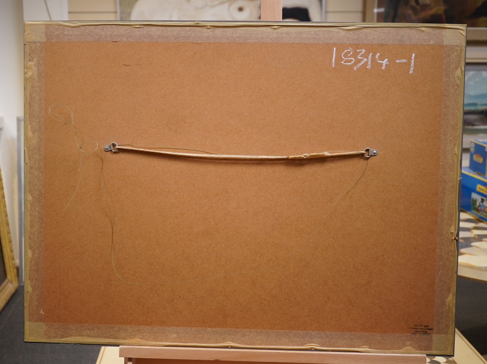 20th century school, study of a basket, unsigned, heightened mixed media, 53 x 73cm